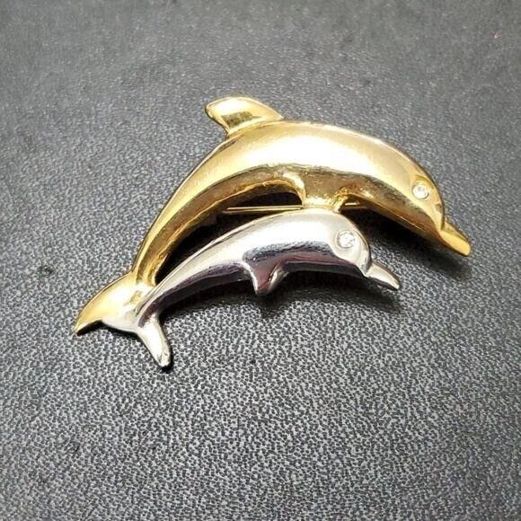 AAI vintage multi tone dolphin brooch - Picture 1 of 8